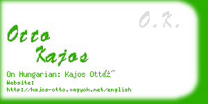 otto kajos business card
